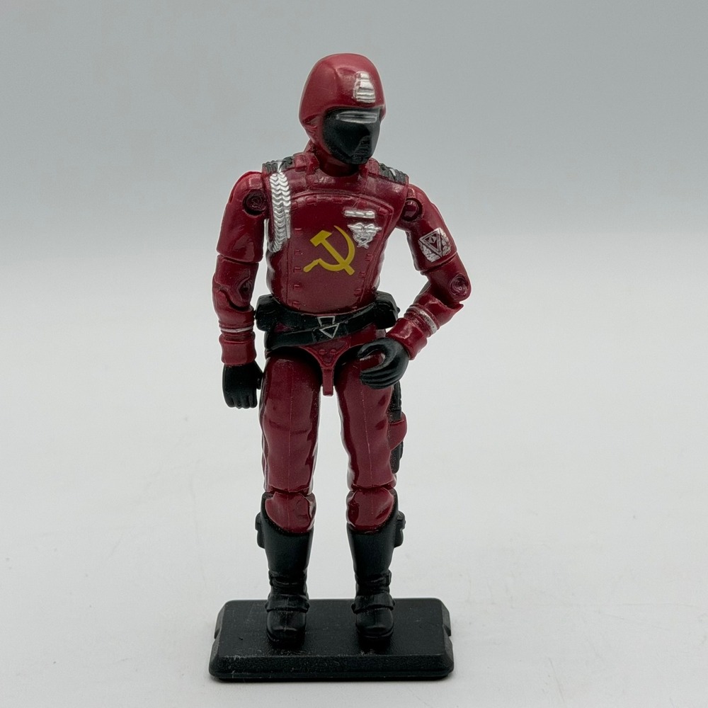 GI Joe COBRA October Guard 3.75" Red Star BLACK MAJOR Soviet Hammer Sickle